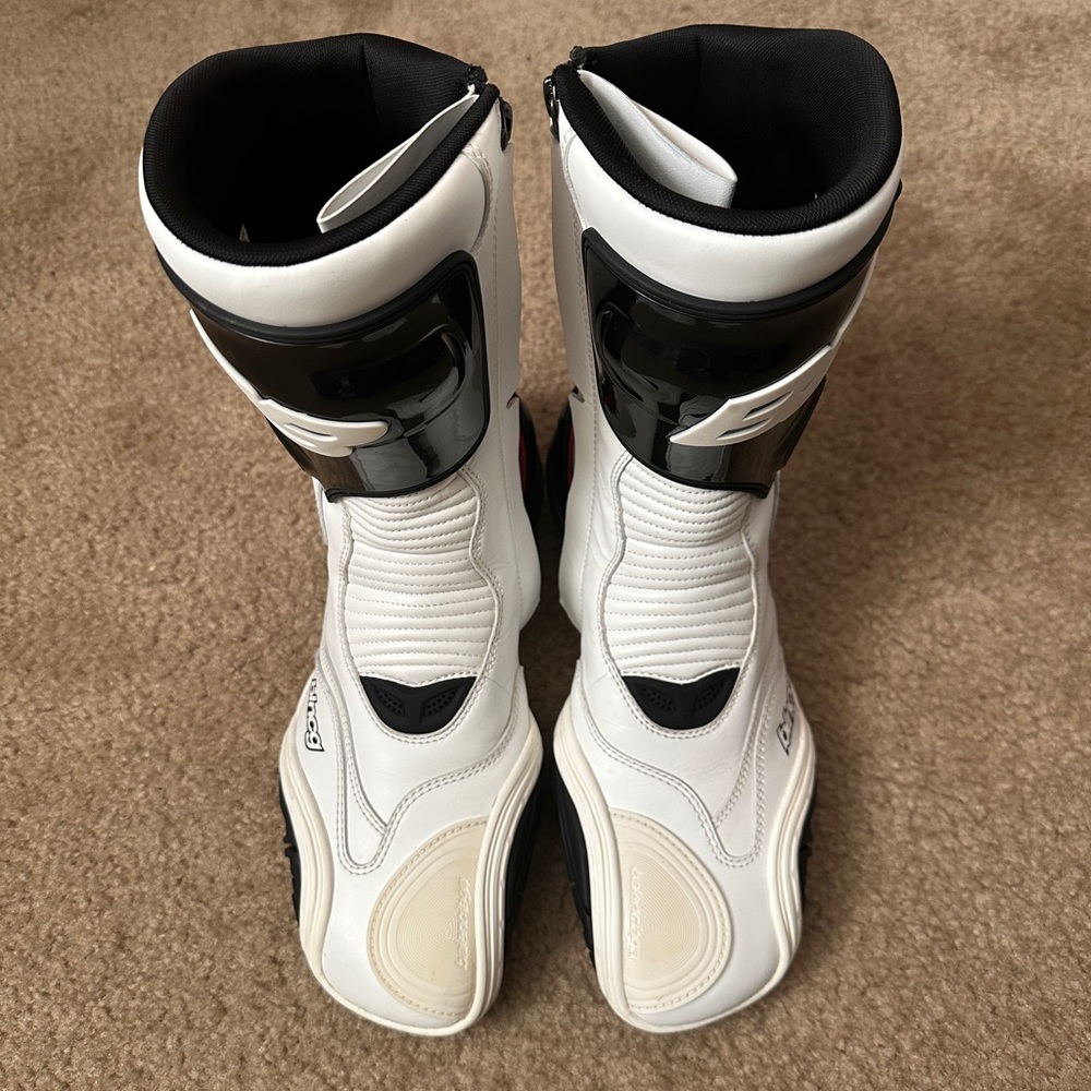 Balenciaga Black and White Combat Boots